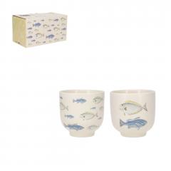 Set 2 pahare - Encyclopedia Poissons Jaune