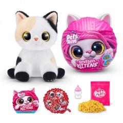 Jucarie de plus interactiva - Smitten Kittens, pisica cu accesorii supriza (mai multe modele-culori, pret pe bucata)