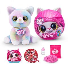 Jucarie de plus interactiva - Smitten Kittens, pisica cu accesorii supriza (mai multe modele-culori, pret pe bucata)