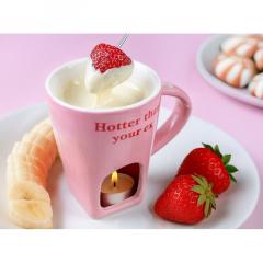 Cana cu suport pentru lumanare 140 ml - Hotter than your ex - Roz