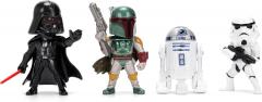 Set 4 figurine - Metalfigs - Star Wars: Boba Feet, Darth Vader, R2-D2, Stormtrooper
