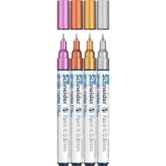 Set 4 buc - Marker Metalic Schneider, 0.8 mm