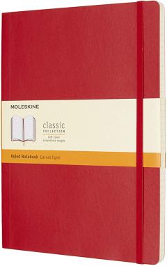 Carnet - Moleskine Classic - X-Large, Soft Cover, Ruled - Scarlet Red