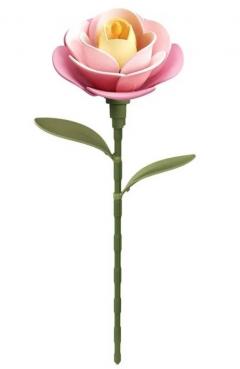 Puzzle 3D 37 piese - Floarea Camelia Roz