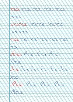 Caiet de scriere. Litere de mana - Tip I - Clasa I