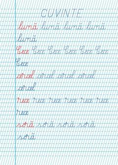 Caiet de scriere. Litere de mana - Tip I - Clasa I
