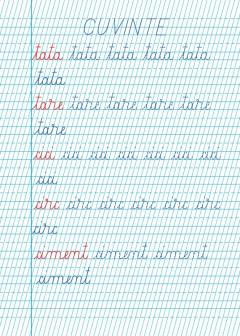 Caiet de scriere. Litere de mana - Tip I - Clasa I