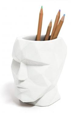 Suport instrumente de scris - The Head - White 