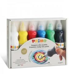 Vopsea poster tempera in sticlute 6 culori primare / 50ml