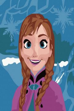 Set pictura pe numere - Ana Frozen, 20x30 cm