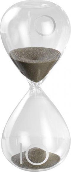 Clepsidra 10 minute - Hourglass 16 cm, gri