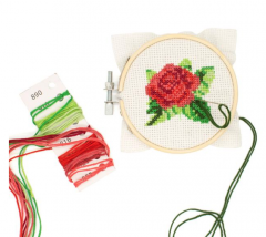 Kit goblen - Mini Cross Stitch Embroidery Kit - Rose