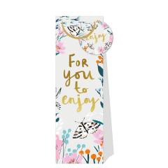 Punga de cadou pentru sticla - Grey Floral