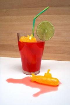 Cuburi pentru gheata reutilizabile - Yellow Submarine - Set de 6
