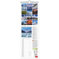 Calendar de perete 2023 - Mountains, 16x49 cm