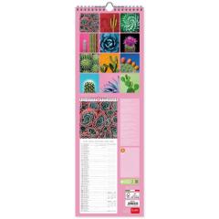 Calendar de perete 2023 - Succulents, 16x49 cm