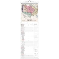 Calendar de perete 2023 - Vintage Maps, 16x49 cm