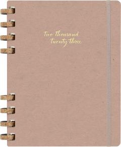 Agenda 2023 - 12-Months Weekly - Extra Large, Spiral, Hard Cover - Crush Almond