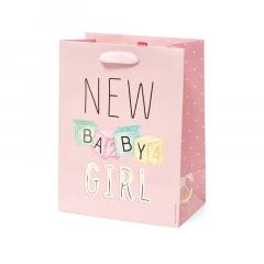 Punga de cadou - Medium - New Baby Girl
