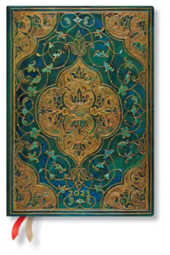 Agenda 2023 - 12-Month - Midi, Horizontal, Week-at-a-Time - Turquoise Chronicles
