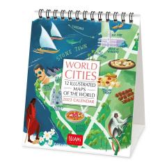Calendar de birou 2023 - Maps of the World, 12x14.5 cm