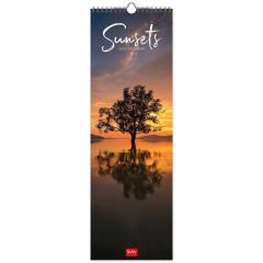 Calendar de perete 2023 - Sunsets, 16x49 cm