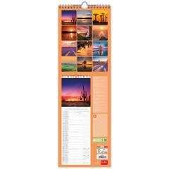 Calendar de perete 2023 - Sunsets, 16x49 cm