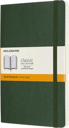 Carnet - Moleskine Classic - Soft Cover, Large, Ruled - Myrtle Green