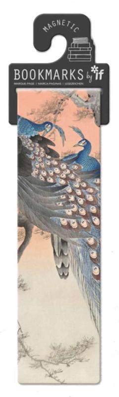 Semn de carte magnetic - Two Peacocks