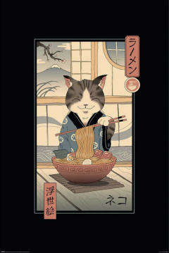 Poster - Maxi - Vincent Trinidad - Neko Ramen Ukiyoe