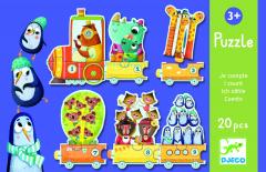 Puzzle - Trenuletul cu animale numarate