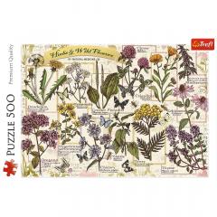 Puzzle 500 piese - Plante si flori salbatice