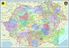 Romania si Republica Moldova. Harta administrativa