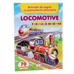 Locomotive - Formeaza imaginea + 70 autocolante