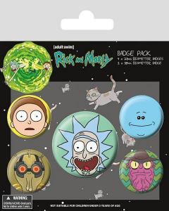 Insigna - Rick and Morty Heads