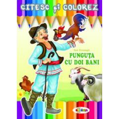 Citesc si colorez - Punguta cu doi bani