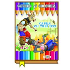 Citesc si colorez - Capra cu trei iezi