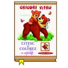 Citesc si colorez cu autocolante - Mama