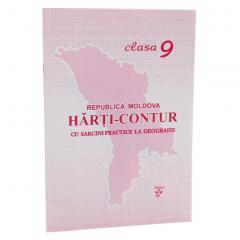 HARTI CONTUR CL.9, CU SARCINI PRACTICE LA GEOGRAFIE.IULIAN.