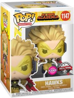 Figurina - Pop! Animation - My Hero Academia: Hawks, Flocked