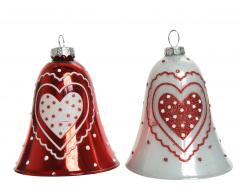 Clopotel - Glass Heart Glitter, doua culori