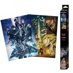 Set 2 postere - Attack on Titan - Chibi - Model 2