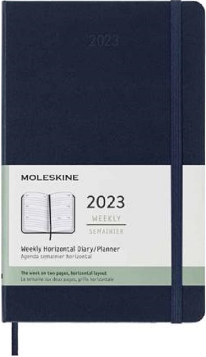 Agenda Moleskine 2023 - 12M, Weekly Horizontal Planner, Large