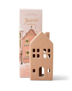 Suport lumanare - 20 Incense Cones - Ceramic Village - Pink Townhouse - Persimmon Chestnut