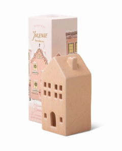 Suport lumanare - 20 Incense Cones - Ceramic Village - Pink Townhouse - Persimmon Chestnut