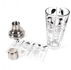 Cocktail shaker cu retete - 470 ml