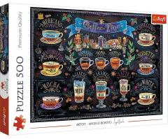 Puzzle 500 piese - Tipuri de cafea