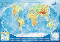 Puzzle - Large Physical Map of the World