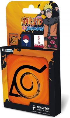 Set 4 suporturi pahare - Naruto Shippuden - Emblems