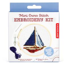 Mini kit goblen - Mini Cross Stitch Embroidery Kit - Sailboat